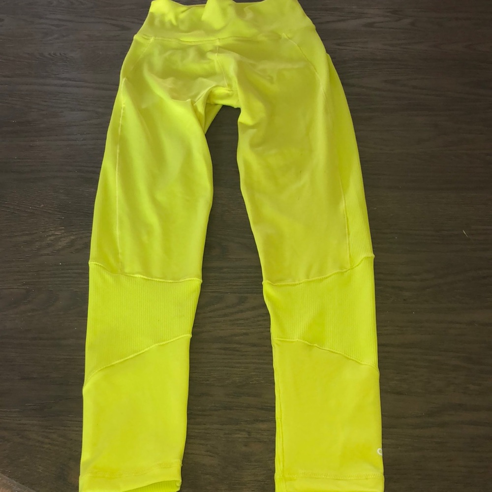 Adidas Neon Green/Yellow Leggings women’s XS